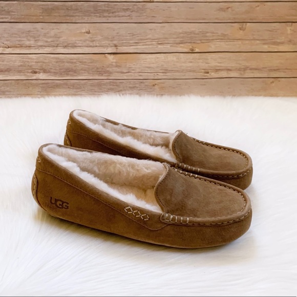 UGG Shoes - UGG Ansley Chestnut Suede Outdoor/Indoor Slippers